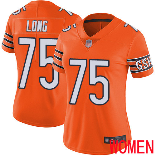 Chicago Bears Limited Orange Women Kyle Long Alternate Jersey NFL Football 75 Vapor Untouchable